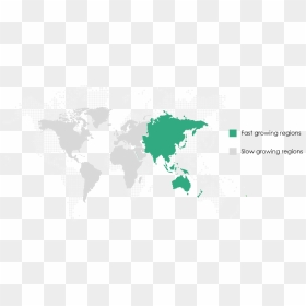 Aircraft Landing Gear Systems Market Share By Region - World Map, HD Png Download - gear silhouette png