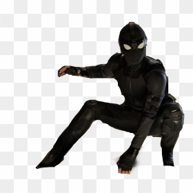 #spiderman #stealthy #tomholland #blackspiderman #freetoedit - Spiderman Far From Home Black Suit, HD Png Download - black spiderman png