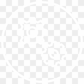 White Circle Gears-01 - Icon, HD Png Download - white circle png transparent