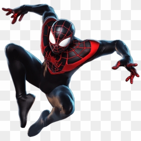 Char Team Black Spider - Marvel Ultimate Alliance 3 Miles Morales, HD Png Download - black spiderman png
