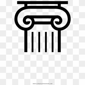 Greek Column Coloring Page - Columna Griega Dibujo Png, Transparent Png - greek column png