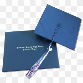 High School Graduation Cap And Paper, HD Png Download - blue graduation cap png