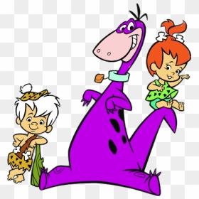 The Flintstones Dino With Bam Bam And Pebbles - Bam Bam Pebbles And Dino, HD Png Download - pebbles png