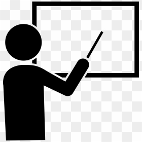 Male Cartoon Pointing To White Board - Stick Figure Teacher Clipart, HD Png Download - white board png