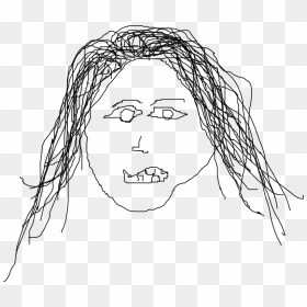 Scary Lady - Really Badly Drawn Face, HD Png Download - scary ghost png