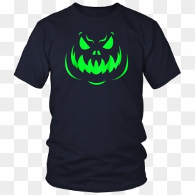Scary Face Halloween Dark Green T Shirt - Cuongs Original, HD Png Download - scary ghost png