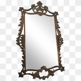 Svg Black And White Stock Large Gold Mirror Chairish - Cartoon Mirror Transparent, HD Png Download - gold disco ball png