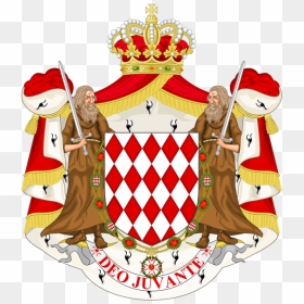 Great Coat Of Arms Of The House Of Grimaldi Of Monaco - Monte Carlo Coat Of Arms, HD Png Download - chevy bowtie png