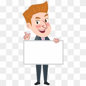 1dsp 20160105 Business - Cartoon Man With Board, HD Png Download - white board png