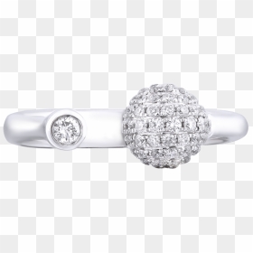Disco Ball Hugger Ring - Engagement Ring, HD Png Download - gold disco ball png