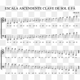 Escala Ascendente Clave De Sol E Fá Sheet Music Composed - Páslo Dievča Pávy Text, HD Png Download - clave de sol png
