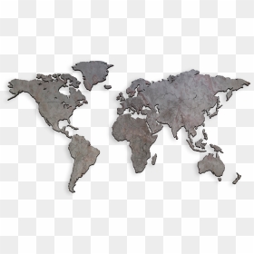 World Map Wood Cut, HD Png Download - world map black and white png