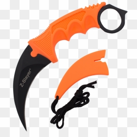 Fixed Blade Karambit Neck Knife With Sheath - Red Karambit, HD Png Download - karambit png