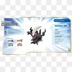 20 Ans De Pokémon Darkrai - Que Tipo Es Darkrai, HD Png Download - darkrai png