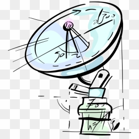 Vector Illustration Of Satellite Dish Parabolic Antenna, HD Png Download - satellite dish png