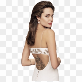 Angelina Jolie Png - Celebrity Lower Back Tattoo Female, Transparent Png - angelina jolie png