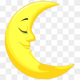 Sol, Lua, Nuvem E Etc - Sleeping Moon Png, Transparent Png - clave de sol png