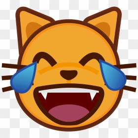 Cat With Tears Of Joy Emoji Clipart - Heart Eyes Cat Emoji, HD Png Download - cry laugh emoji png