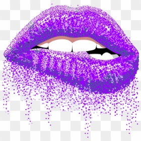 Glitter Lips Png Image Transparent - Transparent Purple Lips Png, Png Download - lipstick lips png