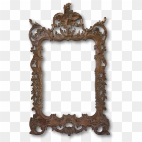 Italian Rococo Style Hand Carved Wood Mirror-mid Century - Antique, HD Png Download - italian hand png