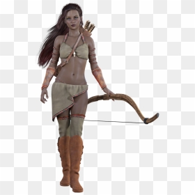 Fantasy Human Archer Female, HD Png Download - amazon arrow png