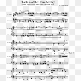 Phantom Of The Opera Medley Sheet Music Composed By - Sheet Music, HD Png Download - phantom of the opera png