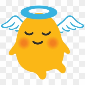 Baby Angel Emoji Android, HD Png Download - blushing emoji png
