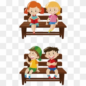 Boys Sitting Clipart, HD Png Download - kids sitting png