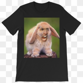 Nicolas Cage"s Face On A Rabbit ﻿classic Kids T-shirt - Nicolas Cage Rage Meme, HD Png Download - nic cage face png
