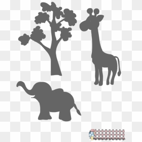 Giraffe Infant Baby Shower Stencil Paper - Baby Shower Stencils Printable, HD Png Download - baby giraffe png