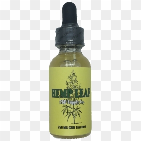 Hemp Leaf Cbd Supply Co - Glass Bottle, HD Png Download - hemp leaf png