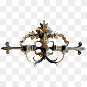 Antique Italian Hand Carved Wood & Tole Sconce With - Chandelier, HD Png Download - italian hand png