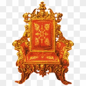 Throne Golden Chair Antique Hd Image Free Png - Golden Throne Png, Transparent Png - throne chair png