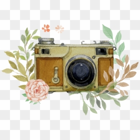 Camara Vector Watercolor - Vintage Camera Png, Transparent Png - watercolor camera png