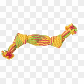 Yours Droolly Rope 2 Knot Fluro - Rope Toy With Squeaker, HD Png Download - rope knot png