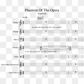 Phantom Of The Opera Slide, Image - Piano Notes, HD Png Download - phantom of the opera png