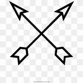 Crossed Arrows Coloring Page - Love Logo With Arrow, HD Png Download - crossed arrows png