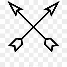 Crossed Arrows Coloring Page - Love Logo With Arrow, HD Png Download - crossed arrows png