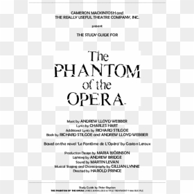 Document, HD Png Download - phantom of the opera png