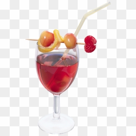 Glass Of Fruit Wine Png, Transparent Png - cocktail glass png
