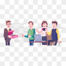 Small Steps To A - Happy Workplace Clipart, HD Png Download - office worker png