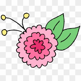 Cute Pink Chrysanthemum Flower - Cute Flower Clip Art, HD Png Download - corner flowers png