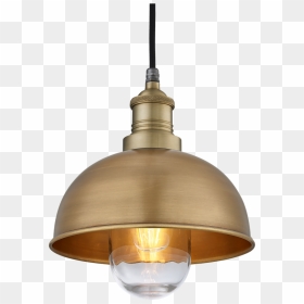 Brooklyn Outdoor & Bathroom Dome Pendant - Zone 2 Antique Brass Bathroom Lights Uk, HD Png Download - hanging light bulb png