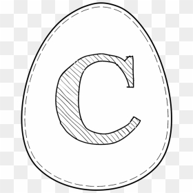 Printable Easter Egg With Letter C On It - Easter Letters For Banner, HD Png Download - happy easter banner png