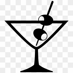 Cocktail Glass Emoji Clipart - Cocktail Emoji Black And White, HD Png Download - cocktail glass png