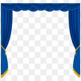 Stage Clipart Blue Curtain - Blue Curtains Png, Transparent Png - theatre curtains png