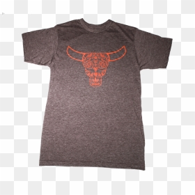Mens Brown T-shirt Orange Skull - Texas Longhorn, HD Png Download - texas longhorns png
