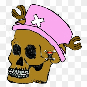 One Piece, Chopper, Skull, Head, Anime, Pink, Drawing, - Skull, HD Png Download - anime head png