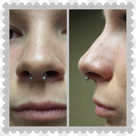 A Healed Septum Piercing I Did Several Months Ago On - Close-up, HD Png Download - septum piercing png