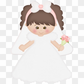 Casamento Girl Clipart, Clip Art Pictures, First Communion, - Holy Communion Girl With Veil Clipart, HD Png Download - first communion png